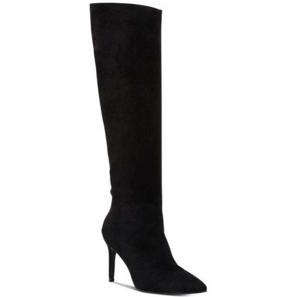 NEW W/ PARTIAL BOX STEVE MADDEN KIMARI TALL BLACK ULTRASUEDE BOOTS - 5